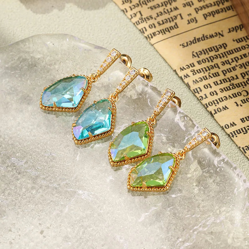 Luxury Irregular Crystal Earrings for Women