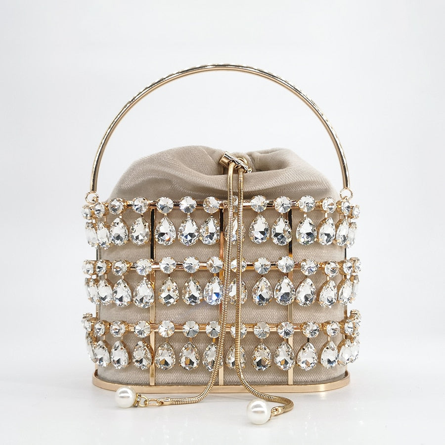 Luxury Crystal Rhinestone Evening Clutch Bag