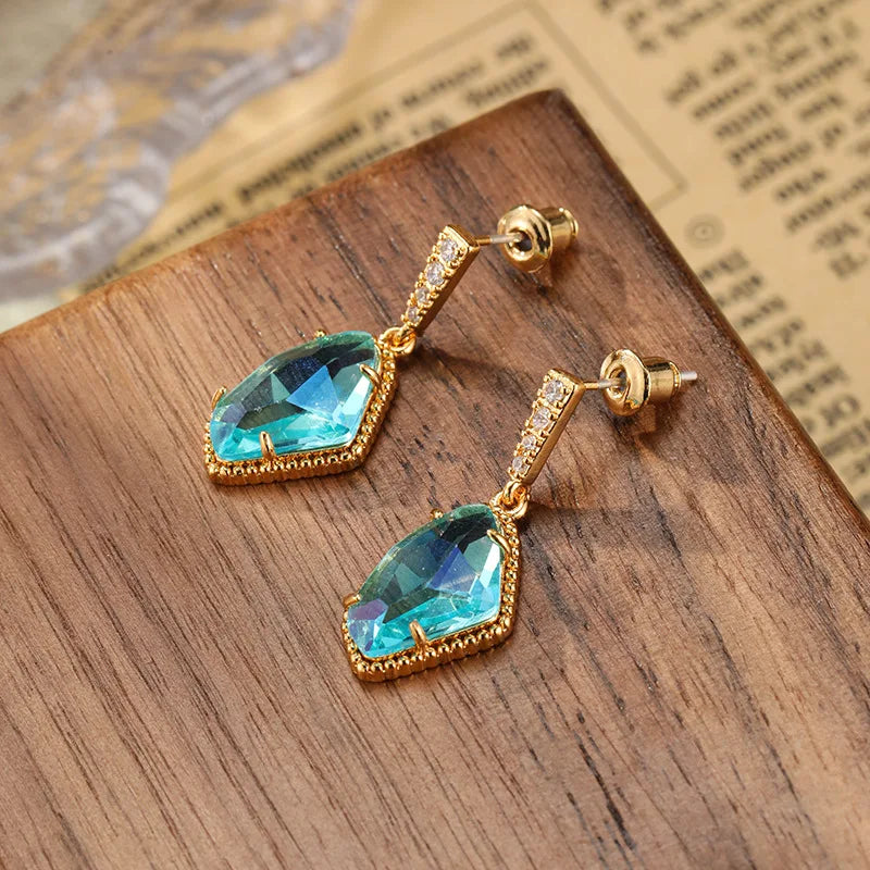 Luxury Irregular Crystal Earrings for Women