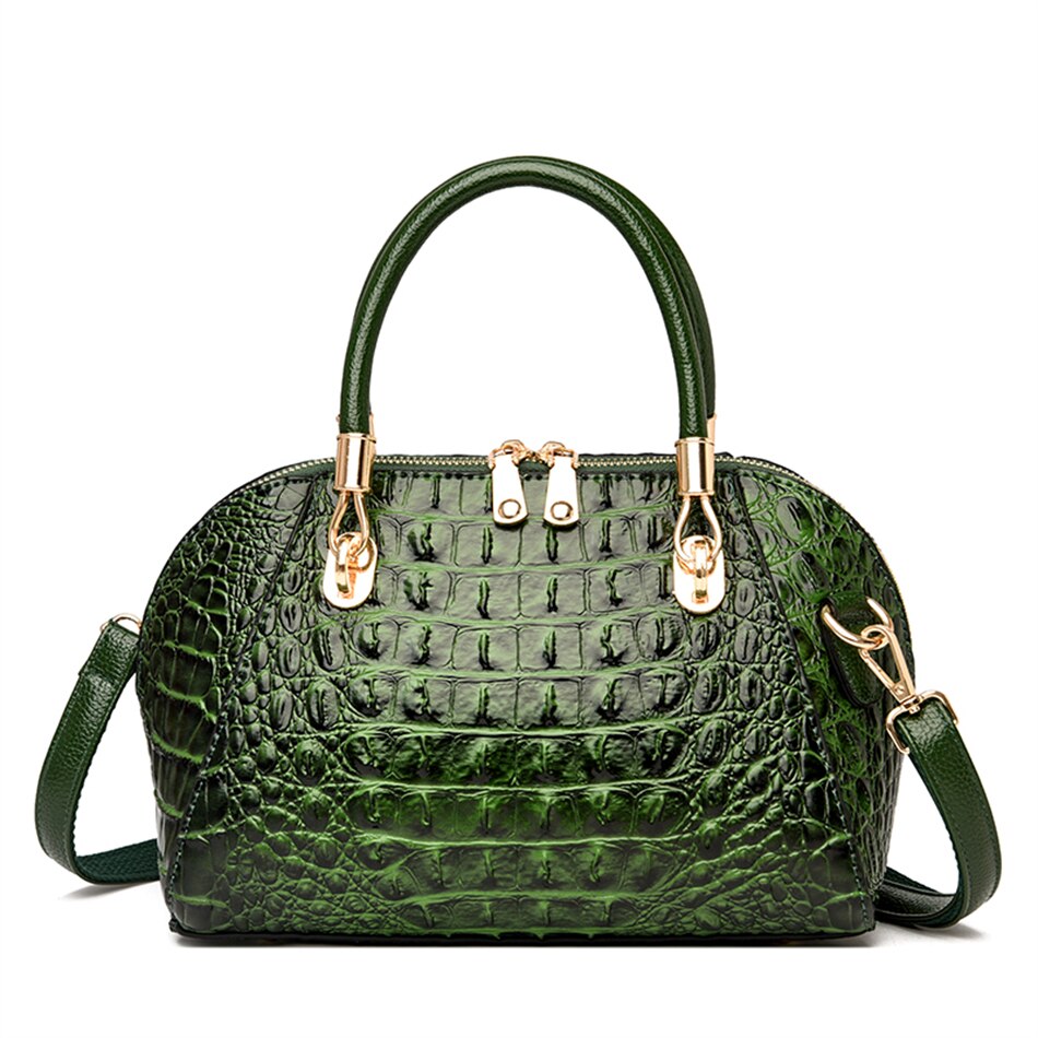 Luxury Crocodile Pattern Handbag for Women