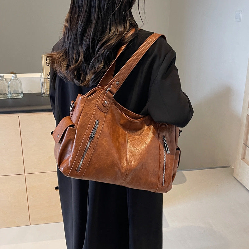 Elegant Soft Leather Tote Bag for Women