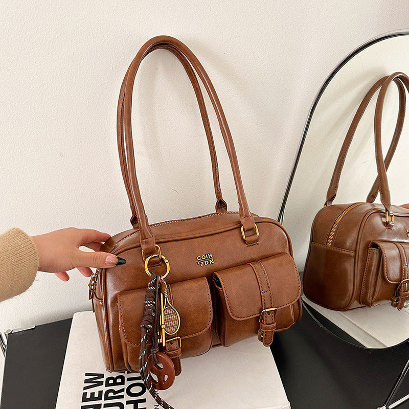 Vintage Retro Boston Shoulder Bag for Women