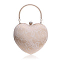 Elegant Heart Shape Lace Evening Bag
