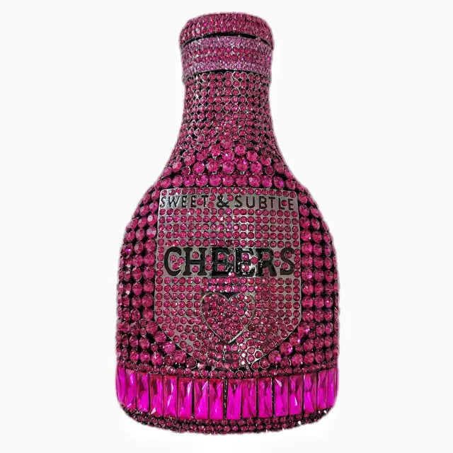 Luxury Crystal Bottle Clutch Bag for Women