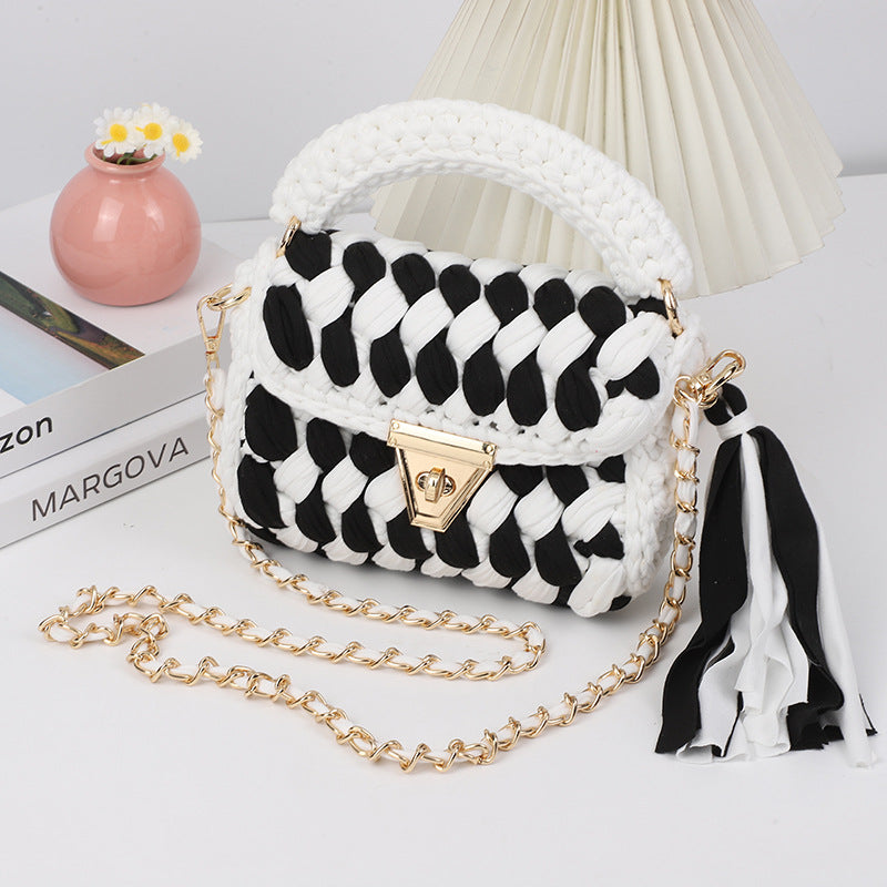 Colorful Hand-Woven Crossbody Bag for Women
