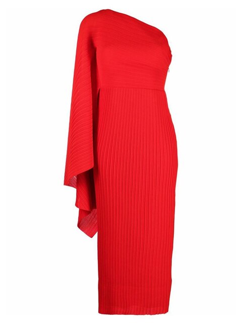 Elegant One Shoulder Pleated Evening Dress