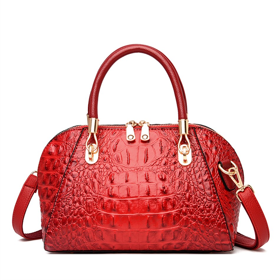 Luxury Crocodile Pattern Handbag for Women