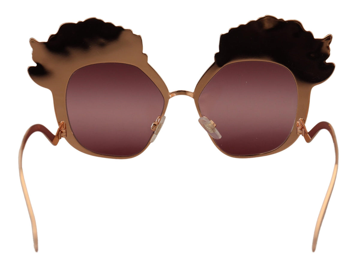 Dolce & Gabbana DG2202 Women's Pink Rose Sequin Sunglasses