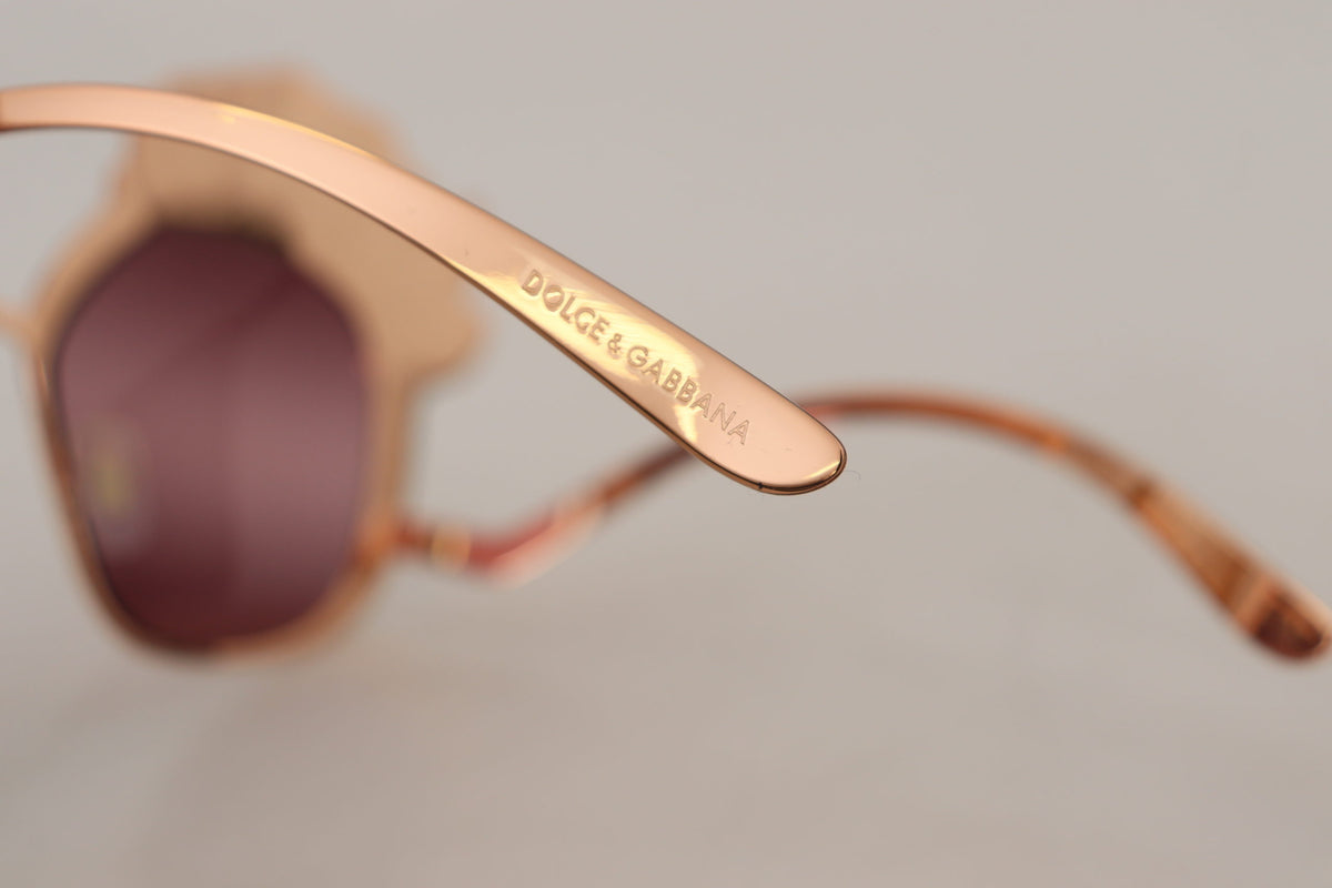 Dolce & Gabbana DG2202 Women's Pink Rose Sequin Sunglasses