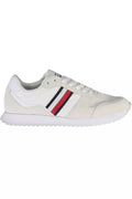 Tommy Hilfiger Men's White Polyester Sneakers