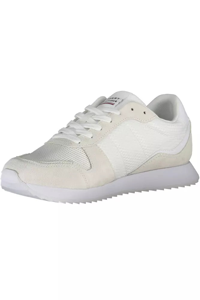 Tommy Hilfiger Men's White Polyester Sneakers