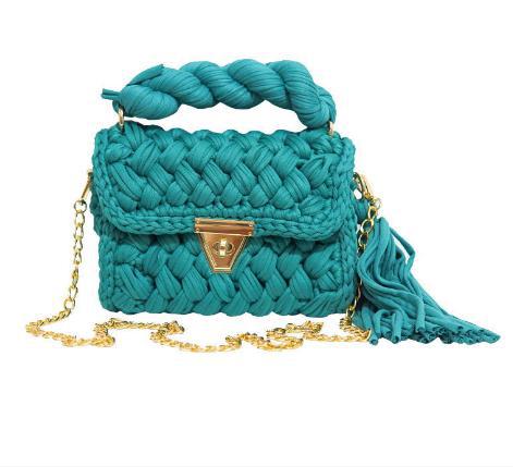 Colorful Hand-Woven Crossbody Bag for Women