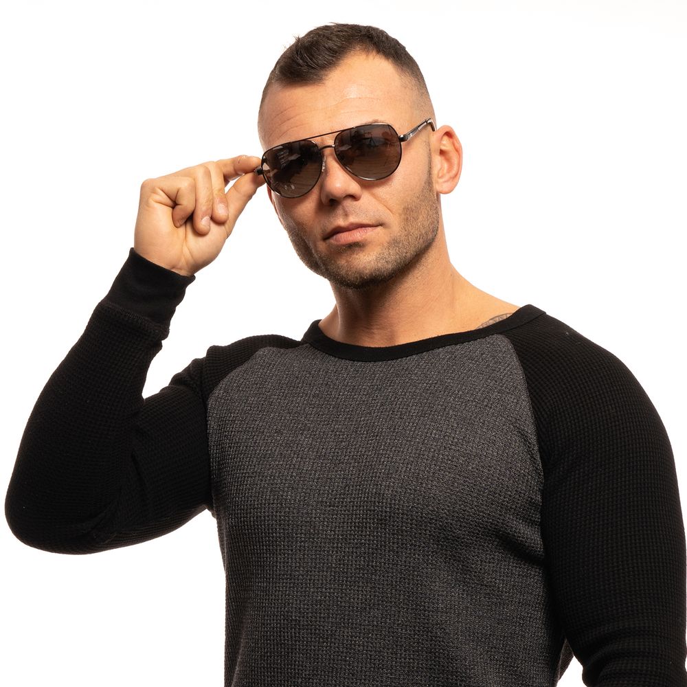 Guess GF0215 6008C Men's Gunmetal Aviator Sunglasses