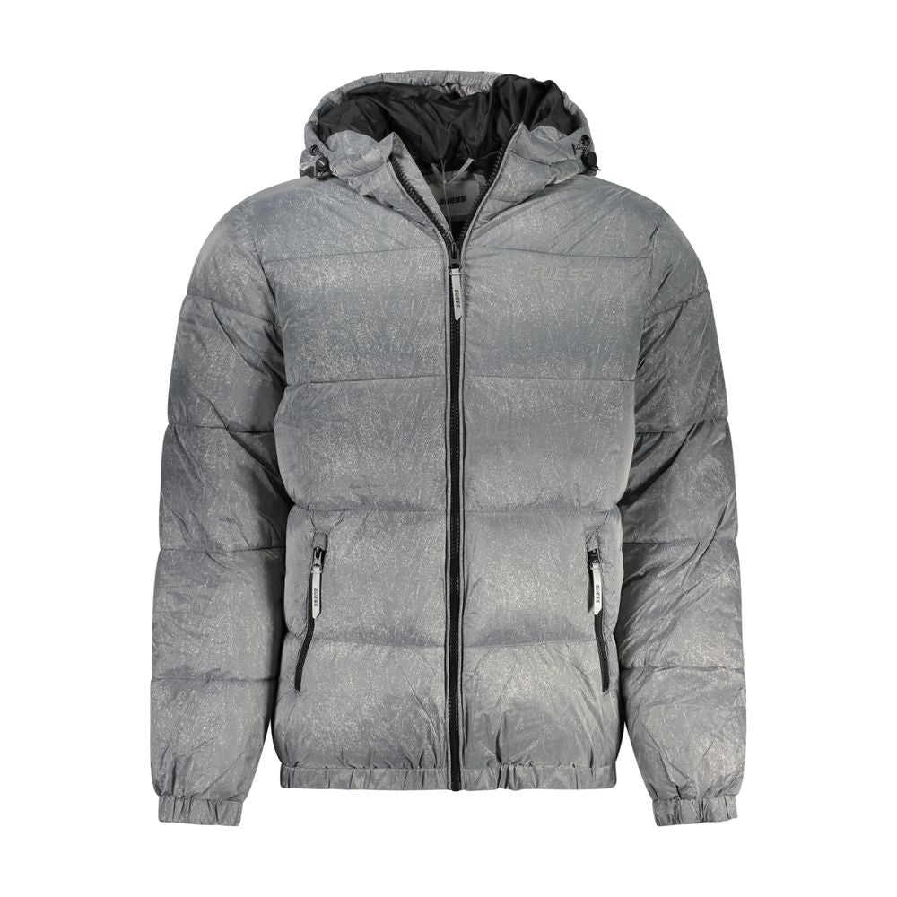 Guess Jeans Men's Gray Polyamide Bomber Jacket
