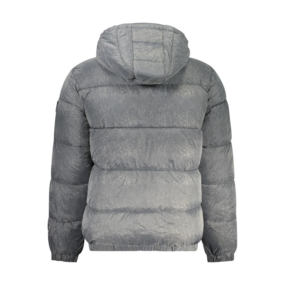 Guess Jeans Men's Gray Polyamide Bomber Jacket