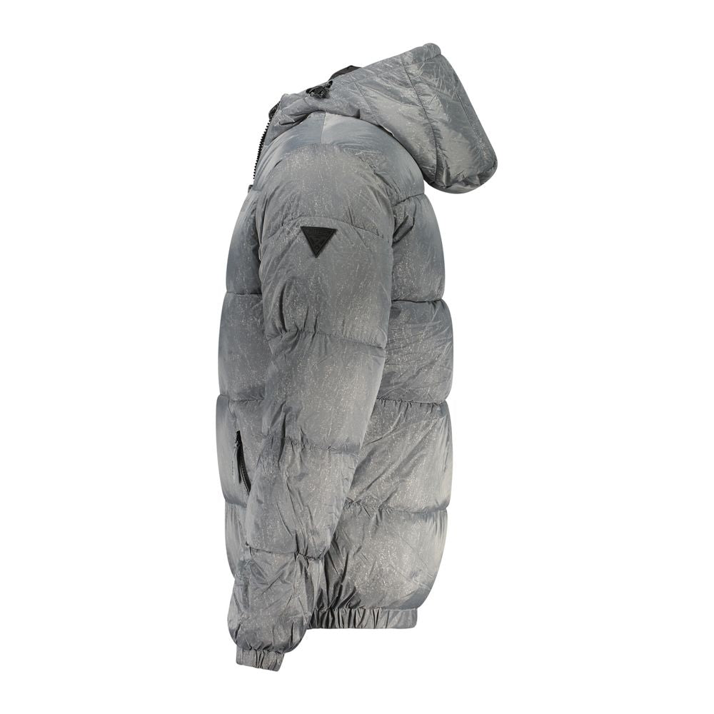 Guess Jeans Men's Gray Polyamide Bomber Jacket