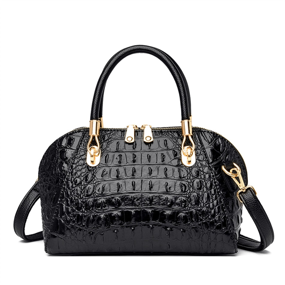Luxury Crocodile Pattern Handbag for Women