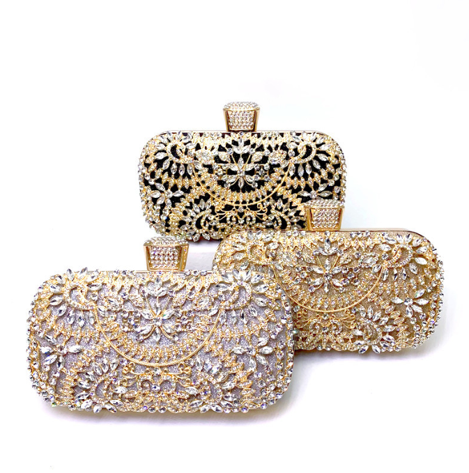 Luxury Rhinestone Diamond Evening Clutch Bag