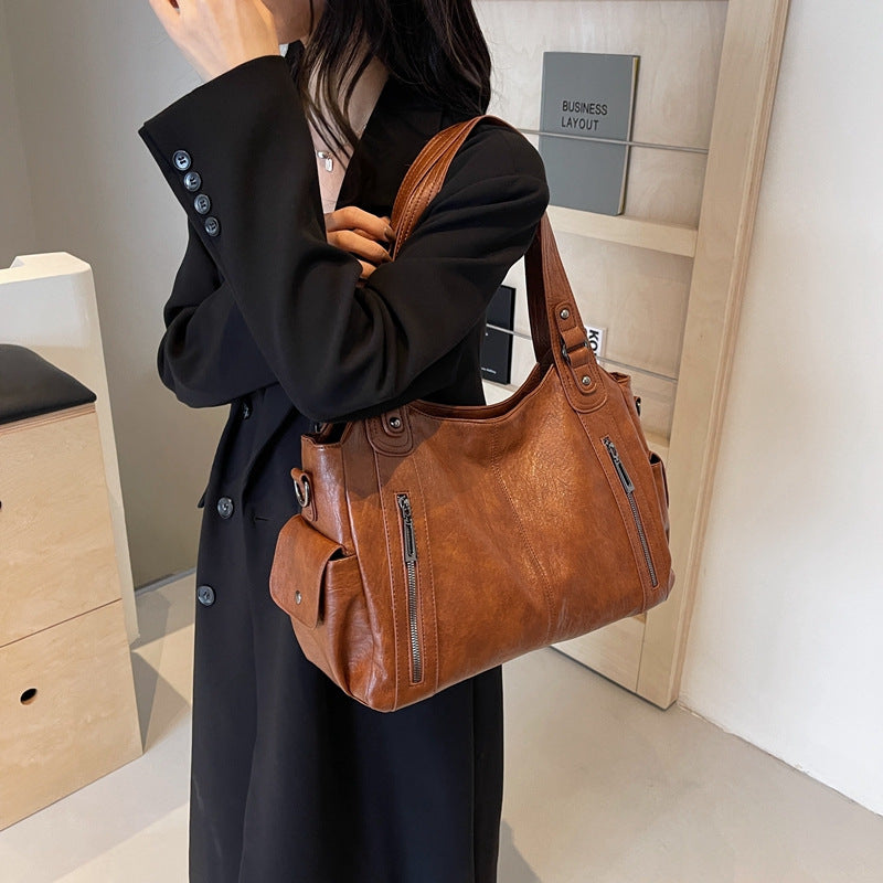Elegant Soft Leather Tote Bag for Women