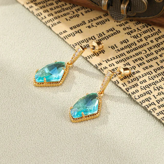 Luxury Irregular Crystal Earrings for Women