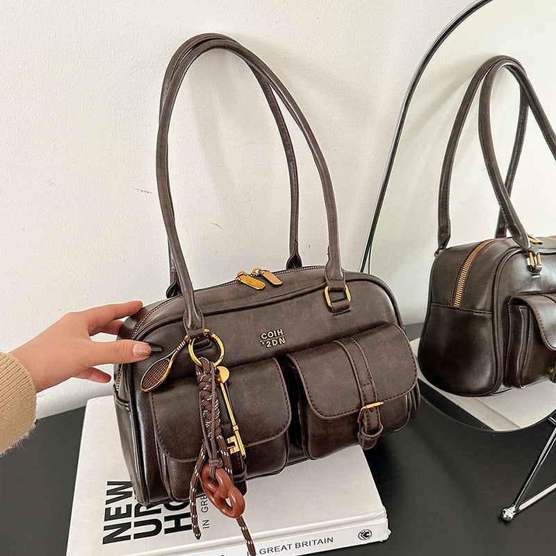Vintage Retro Boston Shoulder Bag for Women