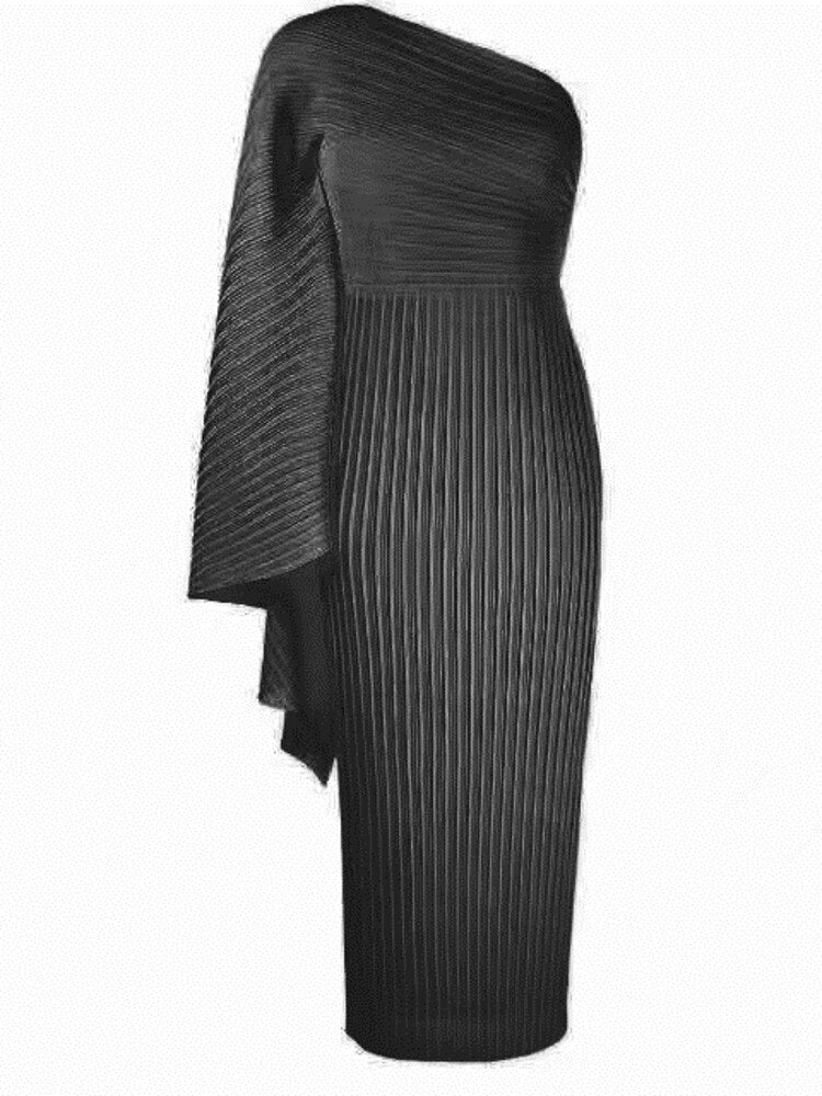 Elegant One Shoulder Pleated Evening Dress