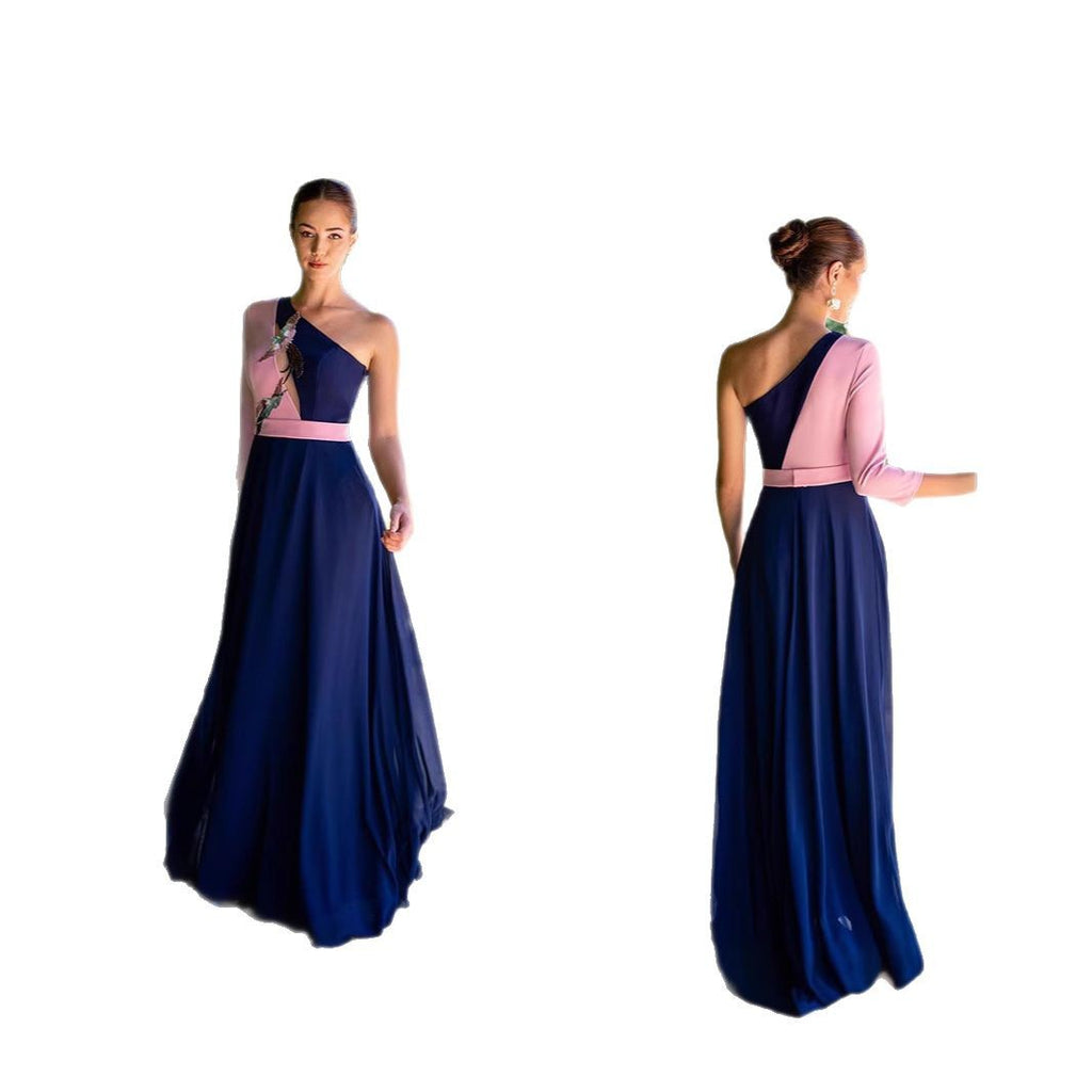 Elegant Navy Blue Evening Dress for Women