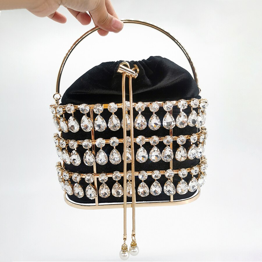 Luxury Crystal Rhinestone Evening Clutch Bag