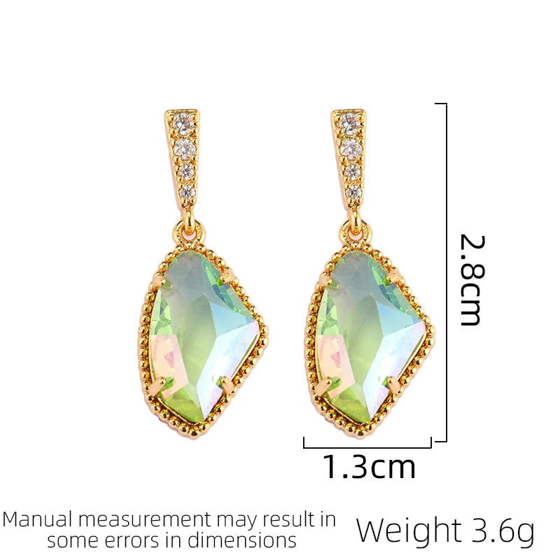 Luxury Irregular Crystal Earrings for Women