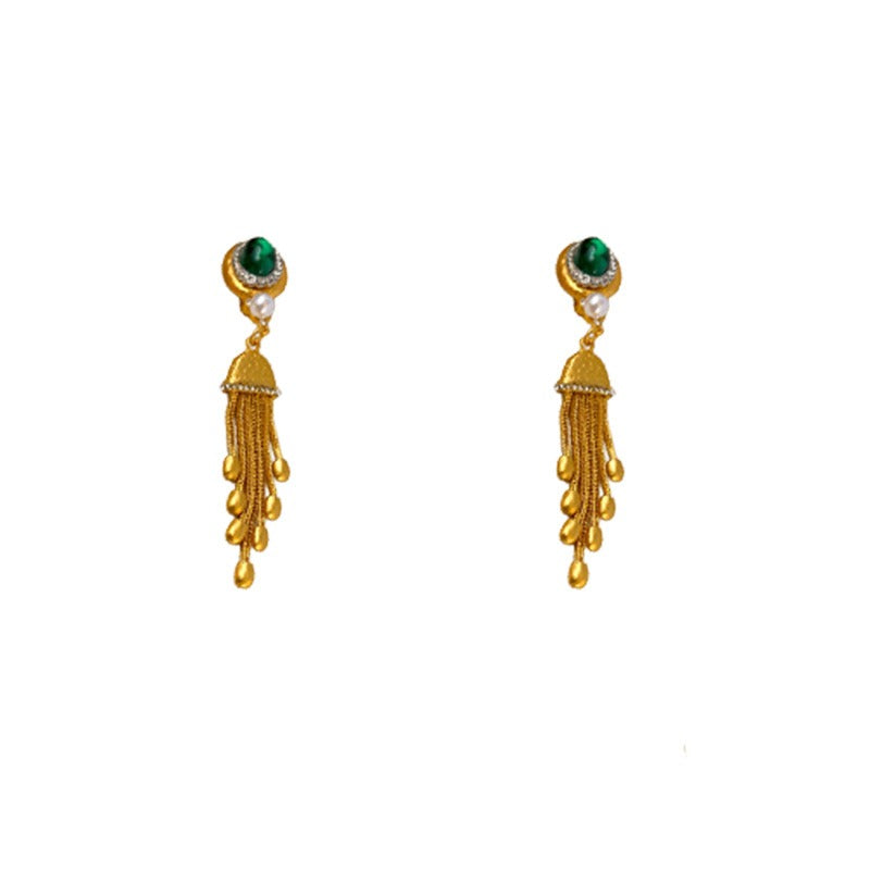 Boucles d'oreilles pendantes à pampilles en perles de luxe pour femmes