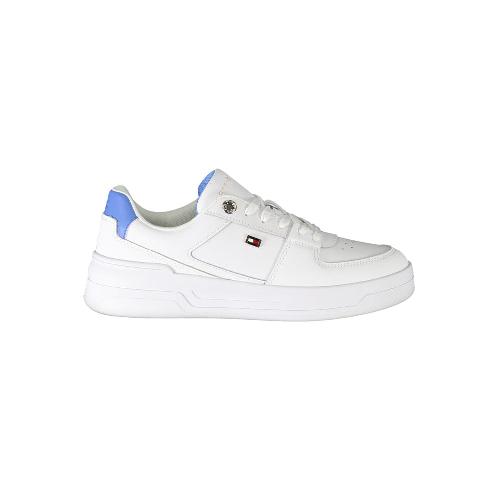Tommy Hilfiger Women's White Leather Sneakers
