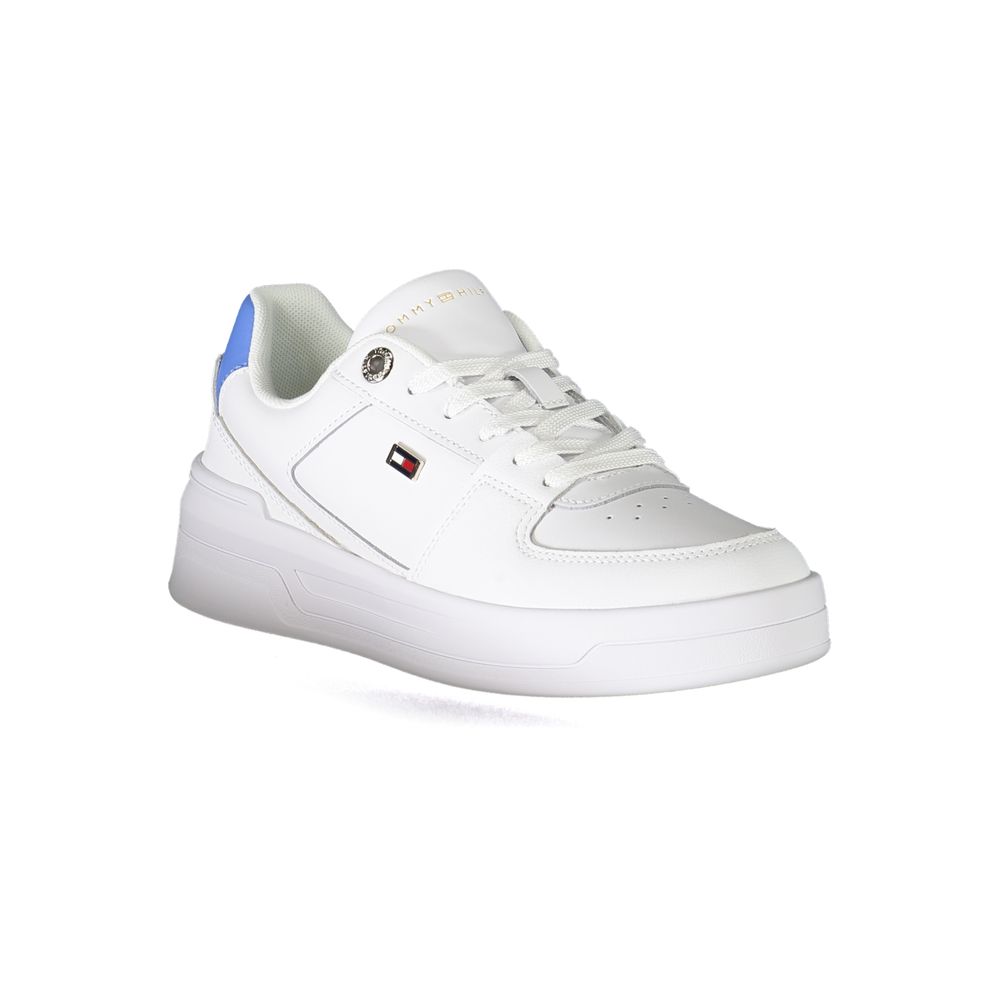 Tommy Hilfiger Women's White Leather Sneakers