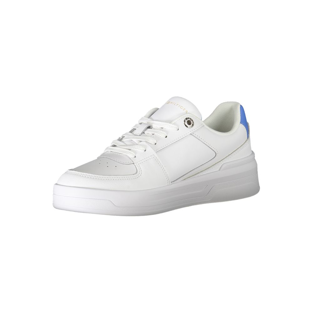 Tommy Hilfiger Women's White Leather Sneakers