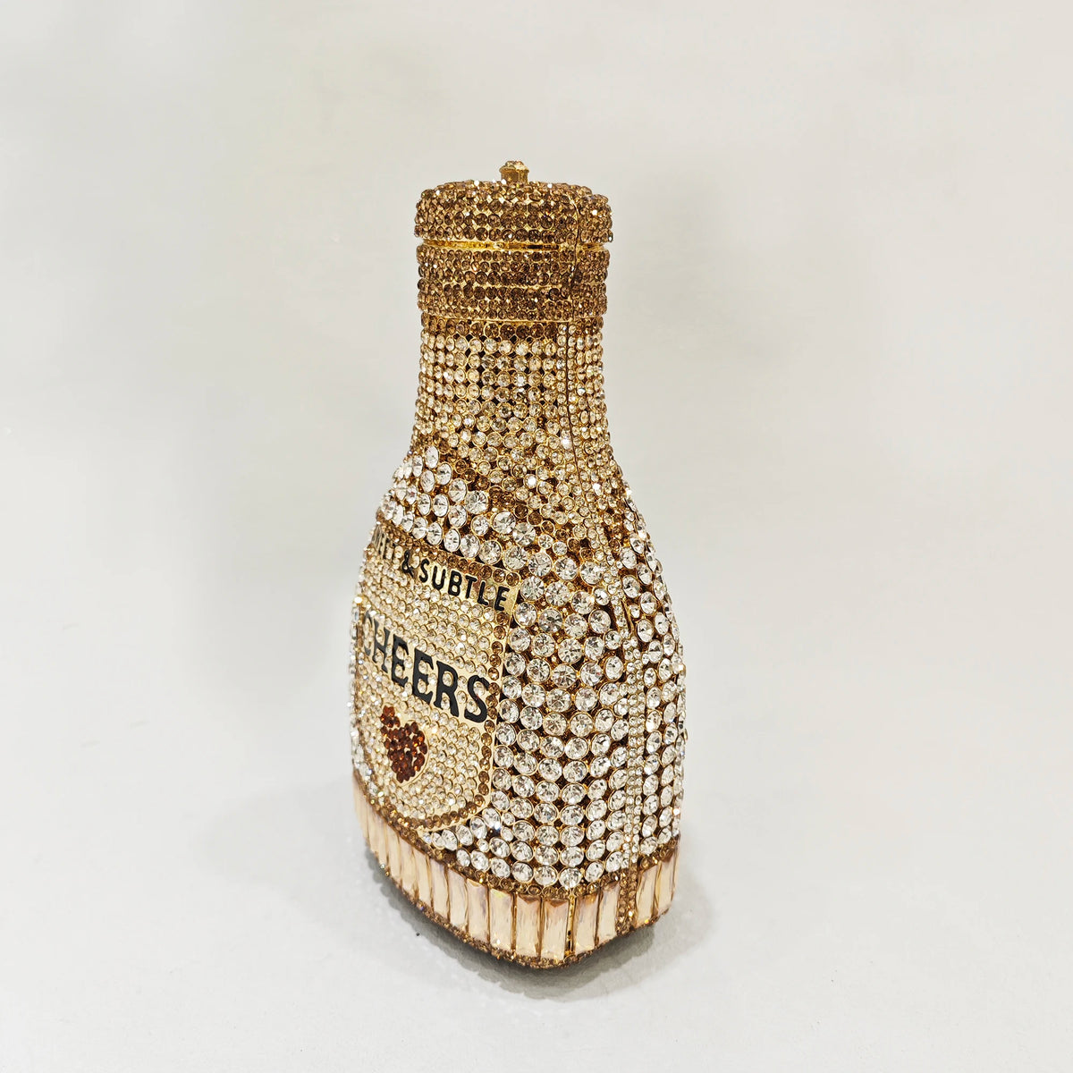 Luxury Crystal Bottle Clutch Bag for Women