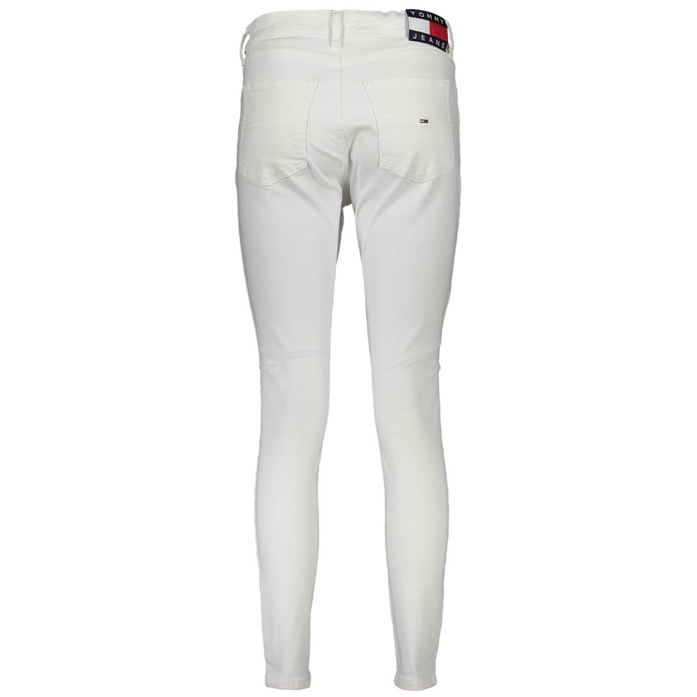 Tommy Hilfiger Women's White Cotton Skinny Jeans