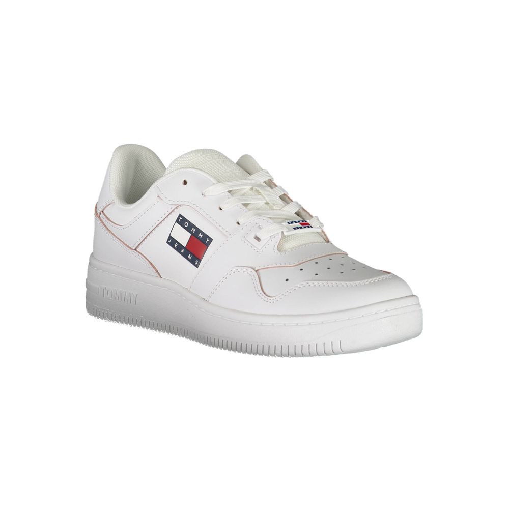 Tommy Hilfiger Women's White Leather Sneakers
