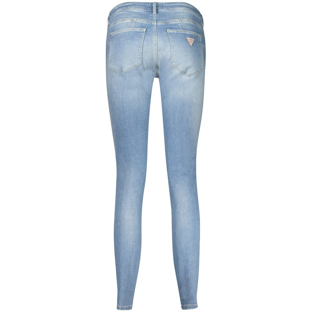 Guess Jeans Skinny Mid Women's Blue Cotton Skinny Jeans