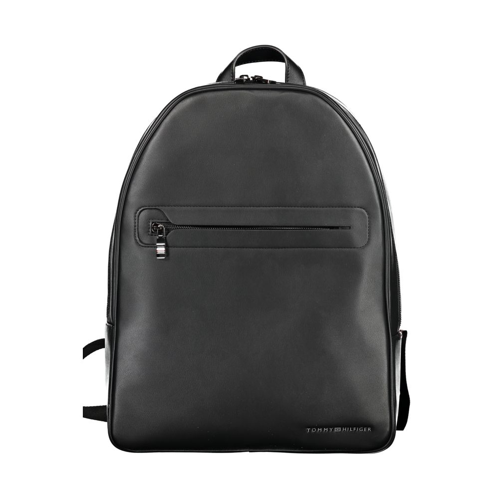 Tommy Hilfiger Men's Black Polyurethane Backpack - image 1