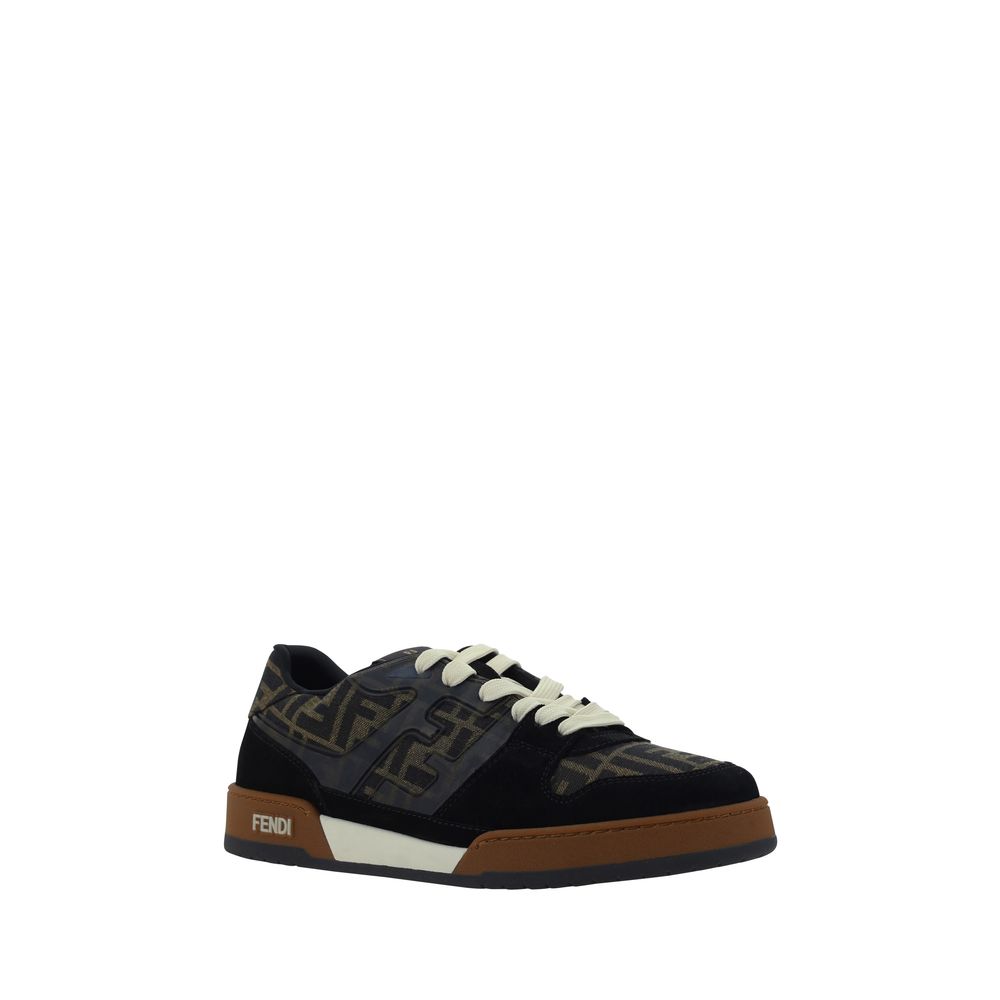 Fendi Men's Multicolor Calf Leather Low-Top Sneakers
