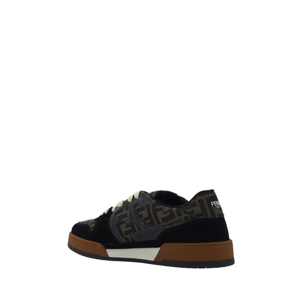 Fendi Men's Multicolor Calf Leather Low-Top Sneakers
