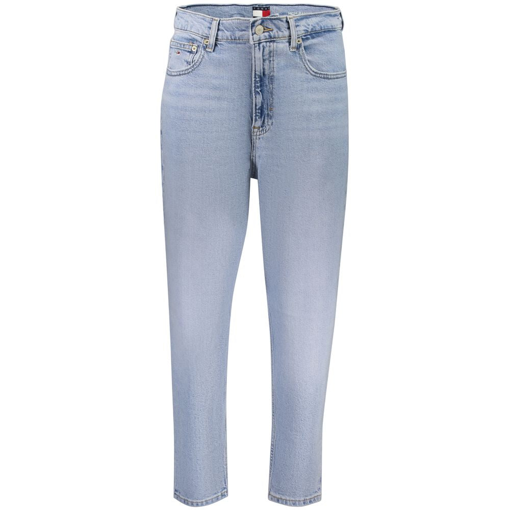 Tommy Hilfiger Mom Women's Blue Cotton Mom Jeans