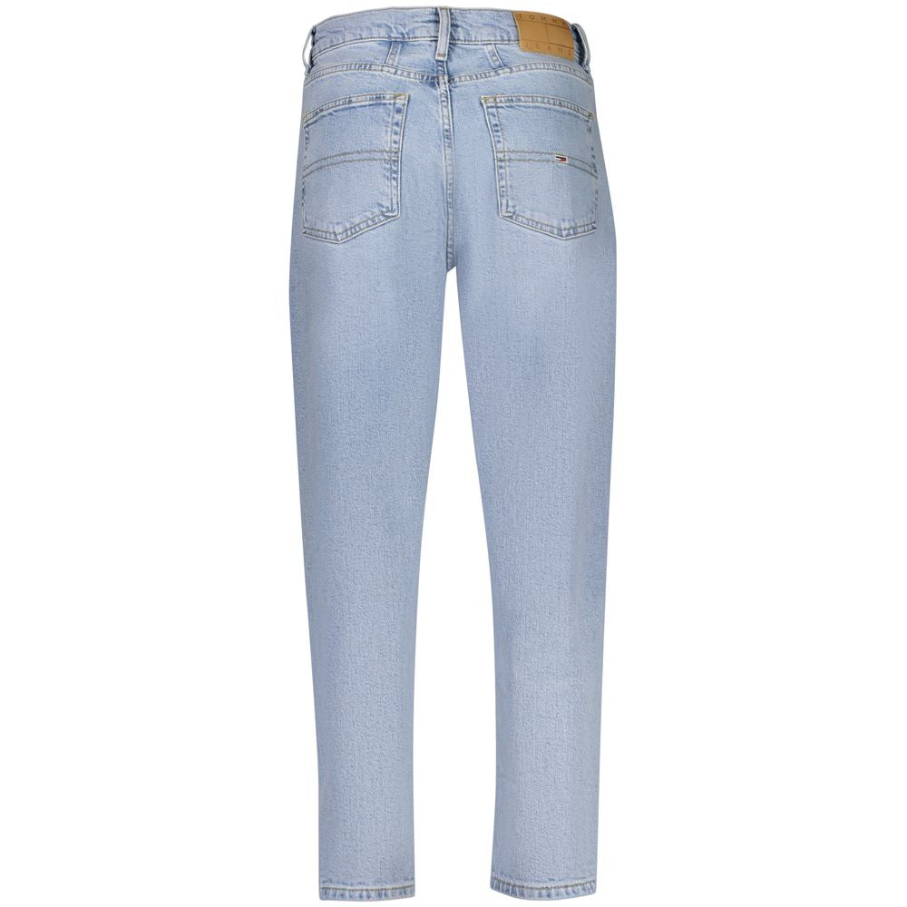 Tommy Hilfiger Mom Women's Blue Cotton Mom Jeans