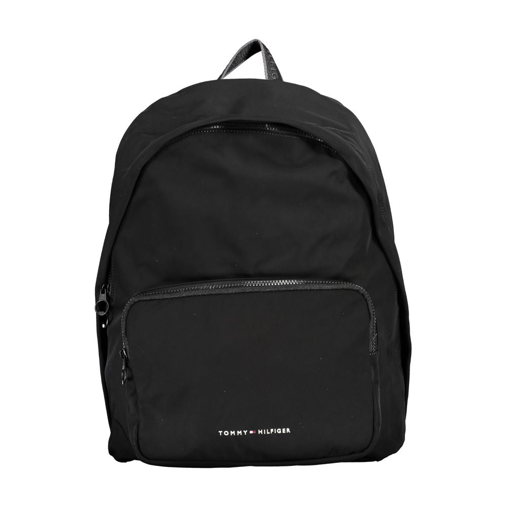 Tommy Hilfiger Men's Black Nylon Logo Backpack - image 1