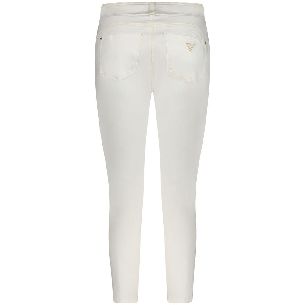 Guess Jeans Women's White Cotton Skinny Jeans