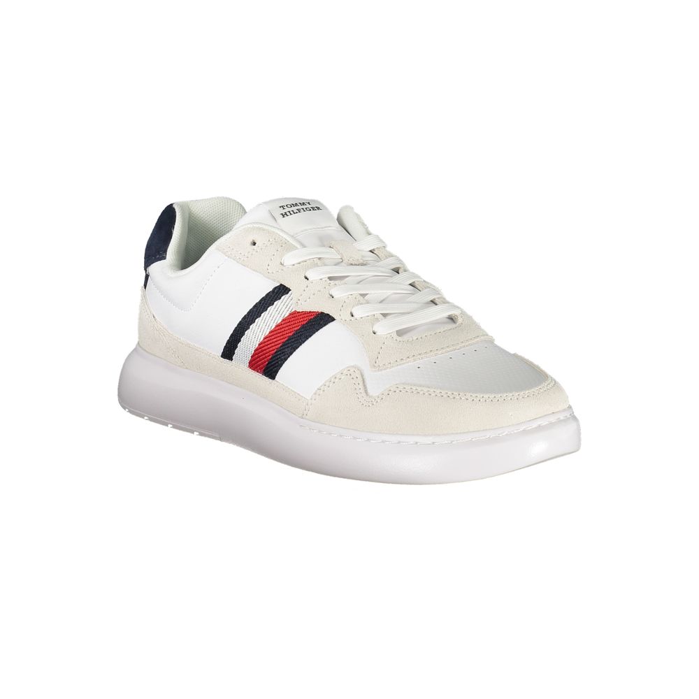 Tommy Hilfiger Men's White Polyurethane Sneakers