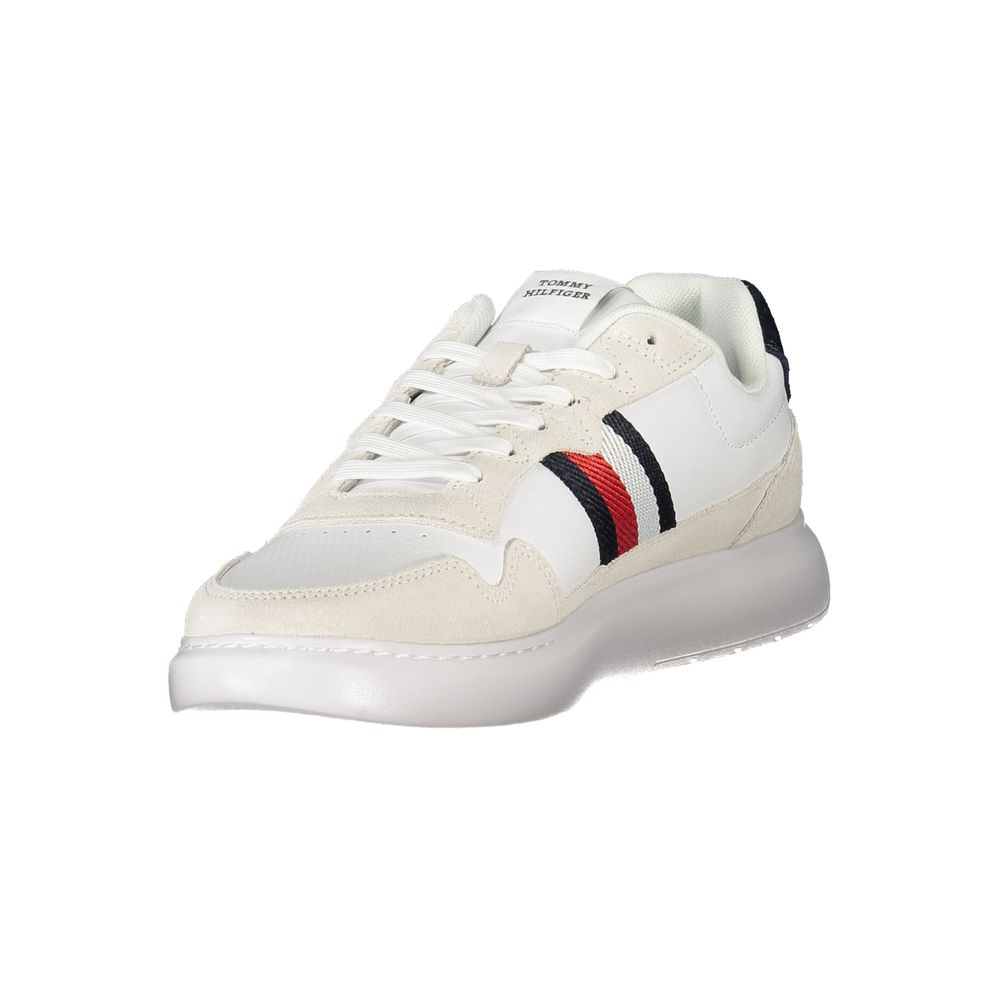 Tommy Hilfiger Men's White Polyurethane Sneakers