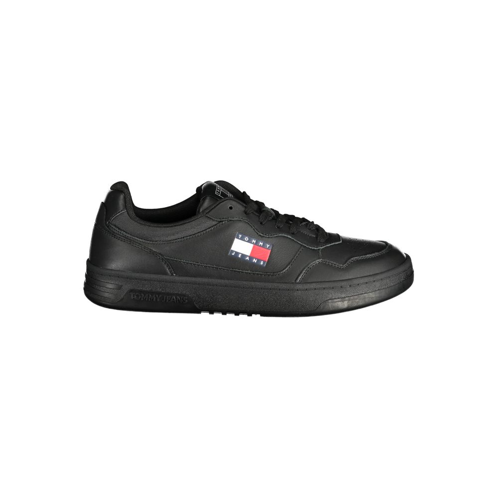 Tommy Hilfiger Men's Black Polyurethane Sneakers