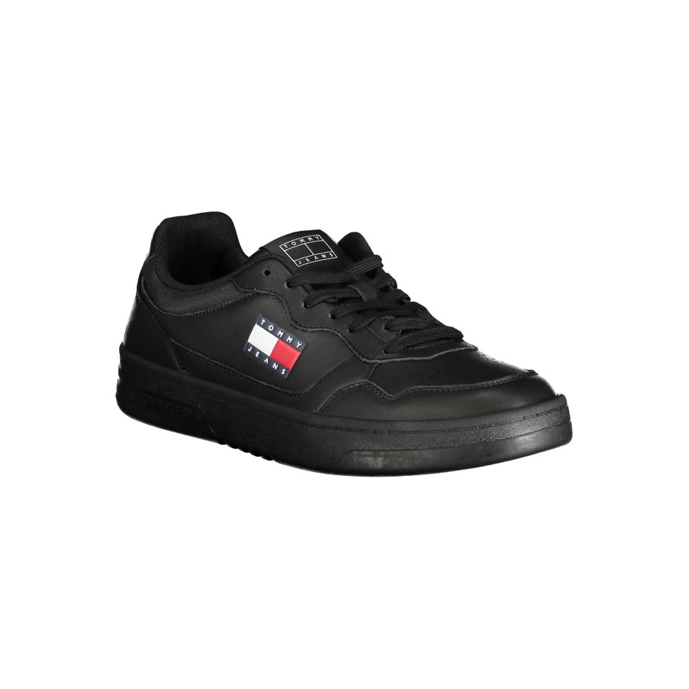 Tommy Hilfiger Men's Black Polyurethane Sneakers