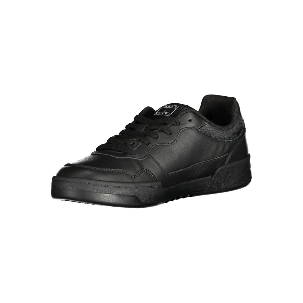 Tommy Hilfiger Men's Black Polyurethane Sneakers
