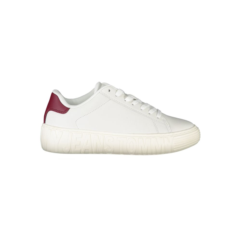 Tommy Hilfiger Women's White Leather Sneakers